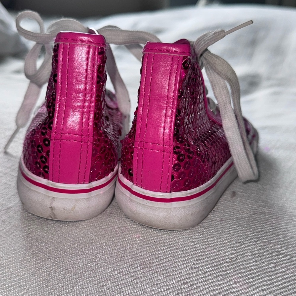 ☀️Weissman Pink and White High-Top Sneakers - Picture 3 of 3